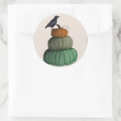 Halloween Raven Crow Classic Round Sticker (Tasche)