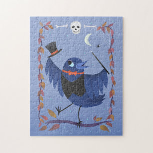 Halloween Raven Crow Moon Magie Puzzle