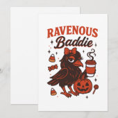 Halloween Raven Feiertagskarte (Vorne/Hinten)