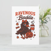 Halloween Raven Feiertagskarte (Stehend Vorderseite)