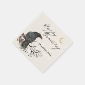 Halloween Raven Happy Haunting Paper Napkin Serviette (Ecke)