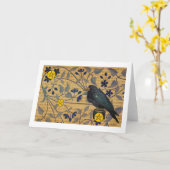 Halloween Raven Karte (Gelbe Blume)