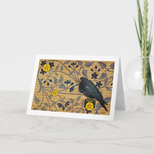 Halloween Raven Karte (Vorderseite)
