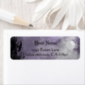 Halloween Raven Lila Sky Custom Address Label (Insitu)