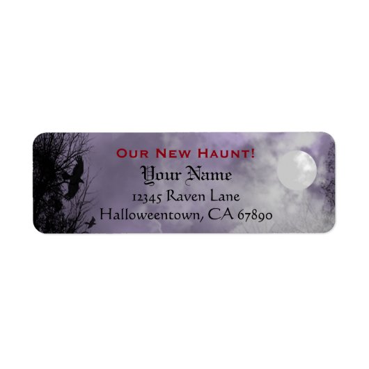 Halloween Raven Lila Sky Custom New Address (Vorne)
