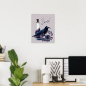 halloween raven magic print poster (Heimbüro)