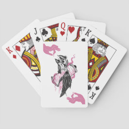 Halloween Raven mit Lotus Hands Art Playing Card Spielkarten