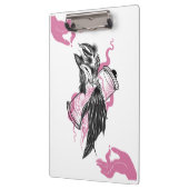 Halloween Raven mit Lotus Hands Art Spiral Notebo Klemmbrett (Links)