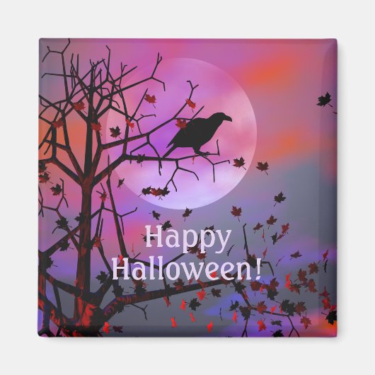 Halloween Raven Night Magnet (Vorne)
