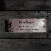 Halloween Raven Red Sky Custom Address Label