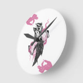 Halloween Raven Round Acrylic Wall Clock Runde Wanduhr (Winkel)