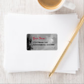Halloween Raven Sky Red Black Custom Address Label Adressaufkleber (Insitu)