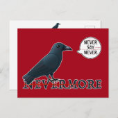 Halloween Raven: Sprich nie (nicht mit Poe's) Postkarte (Vorne/Hinten)