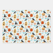 Halloween Raven und Orange Pumpkin Geschenkpapier Set (Vorderseite 2)
