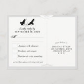Halloween Ravens Wedding RSVP Matching PostCard Einladungspostkarte (Rückseite)