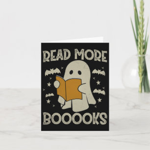 Halloween Read more Books Funny Ghost Reading Book Karte