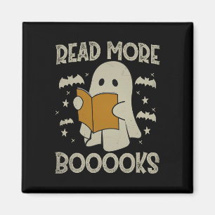 Halloween Read more Books Funny Ghost Reading Book Magnet