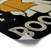 Halloween Read more Books Funny Ghost Reading Book Poster (Ecke)
