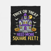 Halloween Real Estate Agent Broker Funny Realtor M Fleecedecke (Vorderseite)