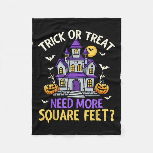 Halloween Real Estate Agent Broker Funny Realtor M Fleecedecke (Vorderseite)