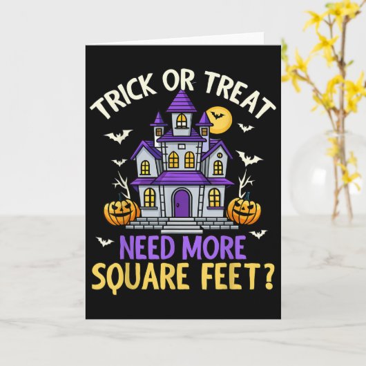 Halloween Real Estate Agent Broker Funny Realtor M Karte (Gelbe Blume)