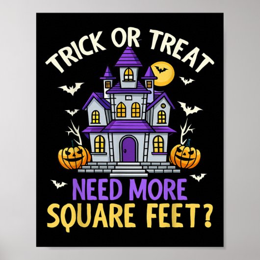 Halloween Real Estate Agent Broker Funny Realtor M Poster (Vorne)