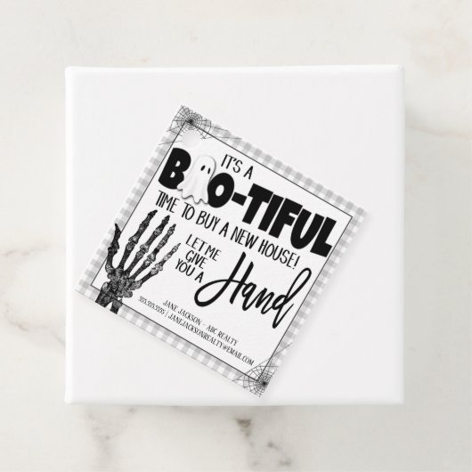 Halloween Realtor-Geschenkmarke Geschenkanhänger (Beispiel)