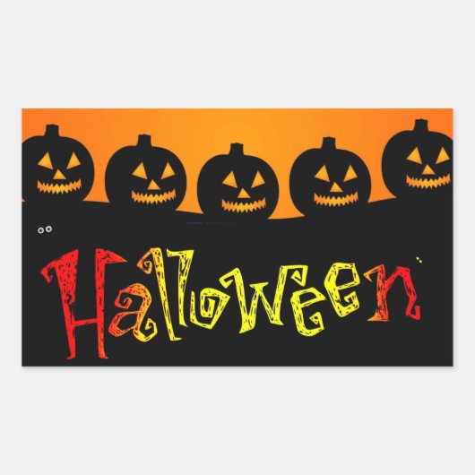 Halloween-Rechteckheber Rechteckiger Aufkleber (Vorderseite)