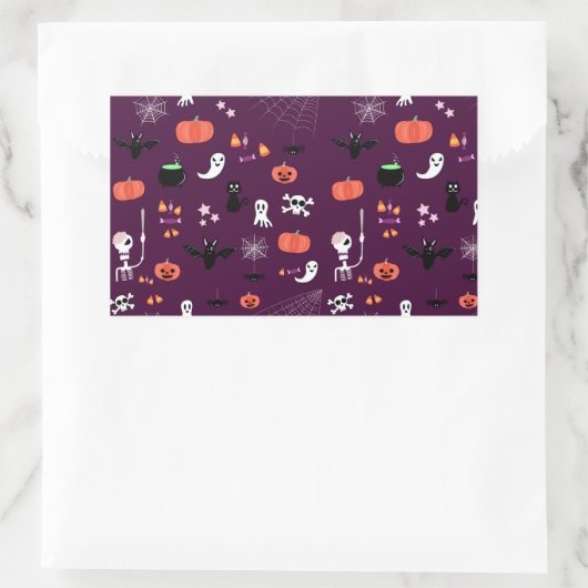 Halloween Rechteckiger Aufkleber (Tasche)