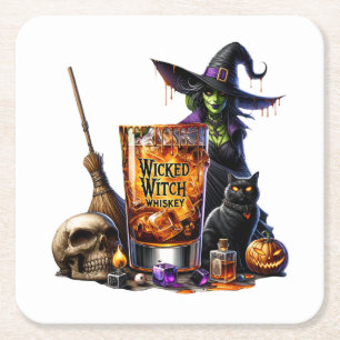 Halloween Rechteckiger Pappuntersetzer