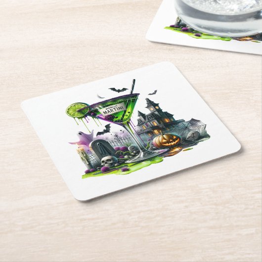 Halloween Rechteckiger Pappuntersetzer (angewinkelt)