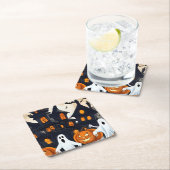 Halloween Rechteckiger Pappuntersetzer (Vor Ort)