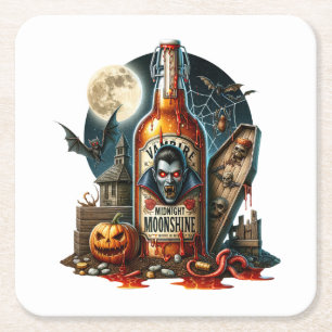 Halloween Rechteckiger Pappuntersetzer