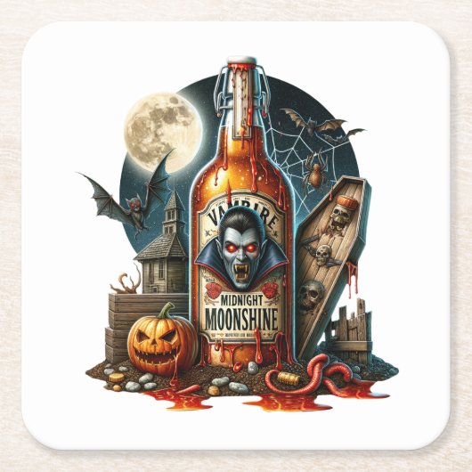 Halloween Rechteckiger Pappuntersetzer (Vorderseite)
