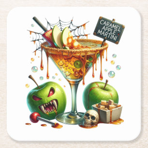 Halloween Rechteckiger Pappuntersetzer