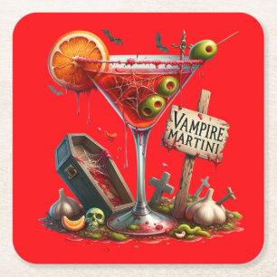 Halloween Rechteckiger Pappuntersetzer