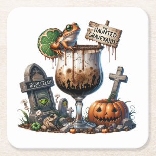 Halloween Rechteckiger Pappuntersetzer