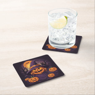 Halloween- Rechteckiger Pappuntersetzer