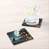 Halloween Rechteckiger Pappuntersetzer (Vor Ort)