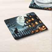Halloween Rechteckiger Pappuntersetzer (angewinkelt)
