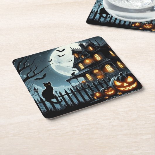 Halloween Rechteckiger Pappuntersetzer (angewinkelt)