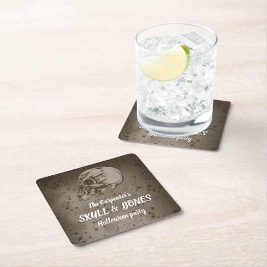 Halloween Rechteckiger Pappuntersetzer (Vor Ort)