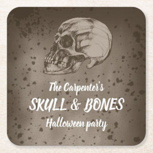 Halloween Rechteckiger Pappuntersetzer