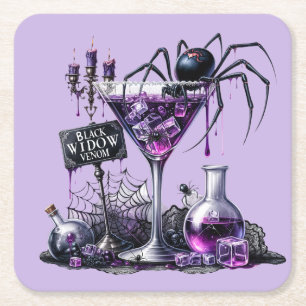 Halloween Rechteckiger Pappuntersetzer