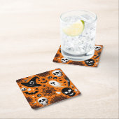 Halloween Rechteckiger Pappuntersetzer (Vor Ort)