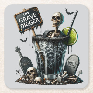 Halloween Rechteckiger Pappuntersetzer