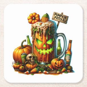 Halloween Rechteckiger Pappuntersetzer