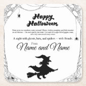 Halloween Rechteckiger Pappuntersetzer (Vorderseite)