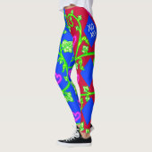 Halloween Red and Blue Diamonds and Ivy Leggings (Links)