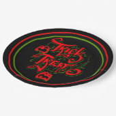 Halloween Red Green Trick oder Treat Pumpkins Part Pappteller (Schrägansicht)